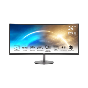 MSI PRO MP341CQDE computer monitor 86,4 cm (34") 3440 x 1440 Pixels UltraWide Quad HD Zwart