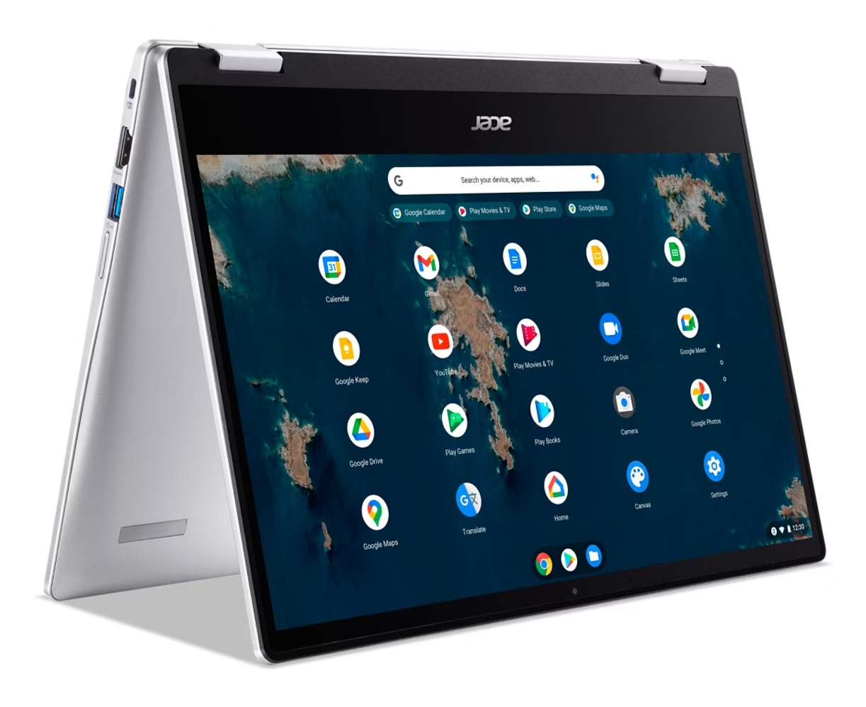 Acer Chromebook Spin 314 CP314-1HN-C07F Intel® Celeron® N5100 35,6 cm (14") Touchscreen Full HD 8 GB LPDDR4x-SDRAM 128 GB eMMC Wi-Fi 6 (802.11ax) ChromeOS Duits Zilver - Afbeelding 6