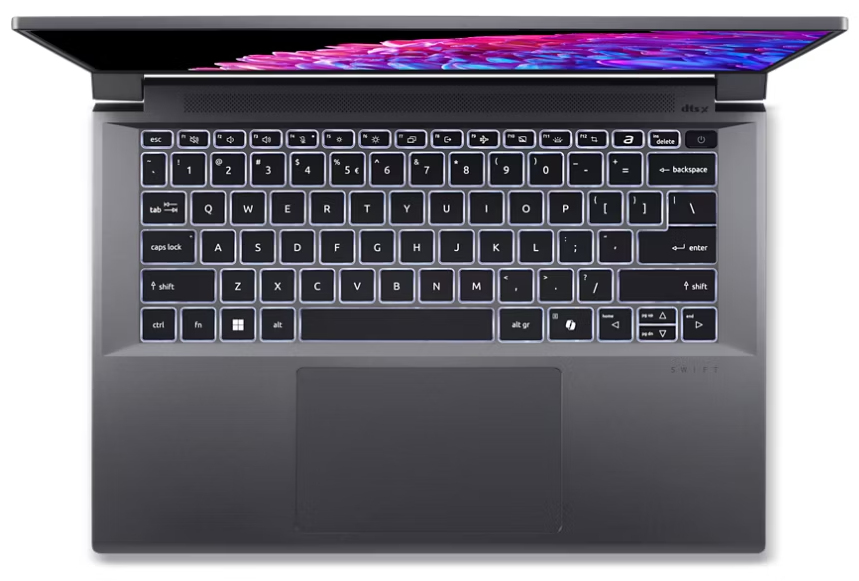 Acer Swift SFX14-72G-7208 Intel Core Ultra 7 155H Laptop 36,8 cm (14.5") 2.8K 16 GB LPDDR5x-SDRAM 1 TB SSD NVIDIA GeForce RTX 4060 Wi-Fi 6E (802.11ax) Windows 11 Home Grijs - Afbeelding 3