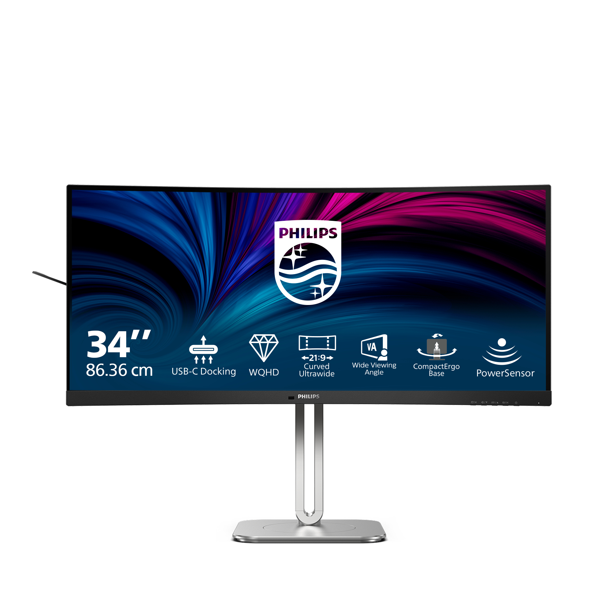 Philips 5000 series 34B2U5600C/00 computer monitor 86,4 cm (34") 3440 x 1440 Pixels Dual QHD LCD Grijs - Afbeelding 9