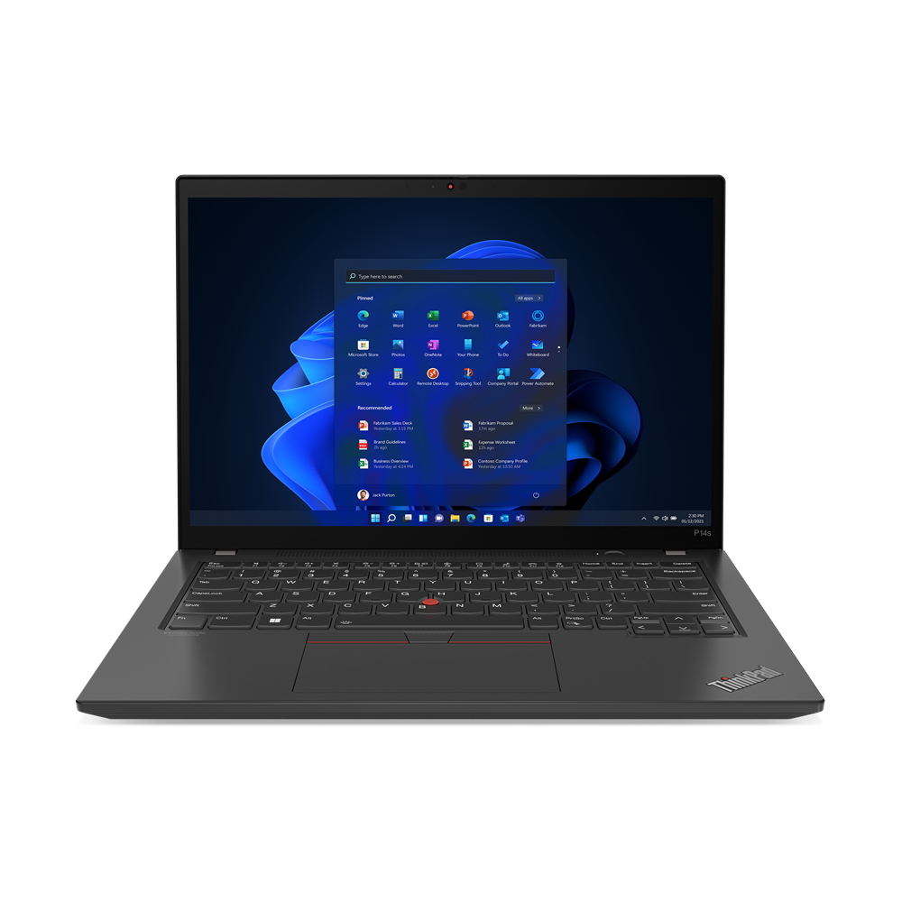 Lenovo ThinkPad P14s Gen 4 (Intel) Intel® Core™ i7 i7-1370P Mobiel werkstation 35,6 cm (14") WUXGA 64 GB LPDDR5x-SDRAM 1 TB SSD NVIDIA RTX A500 Wi-Fi 6E (802.11ax) Windows 11 Pro Duits Zwart - Afbeelding 2