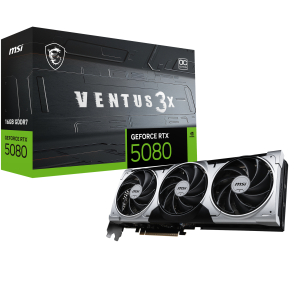 MSI VENTUS GEFORCE RTX 5080 16G 3X OC PLUS videokaart NVIDIA 16 GB GDDR7