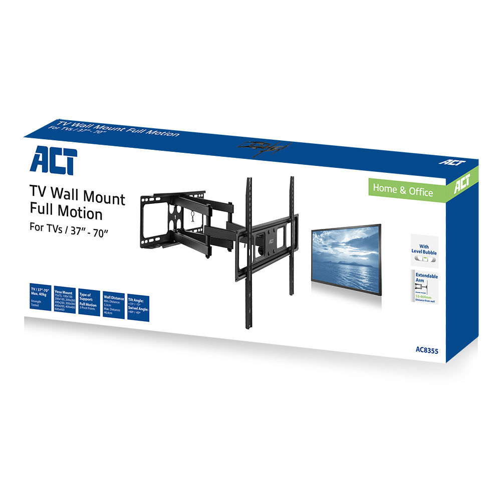 ACT AC8355 tv-bevestiging 94 cm (37") Zwart - Afbeelding 6
