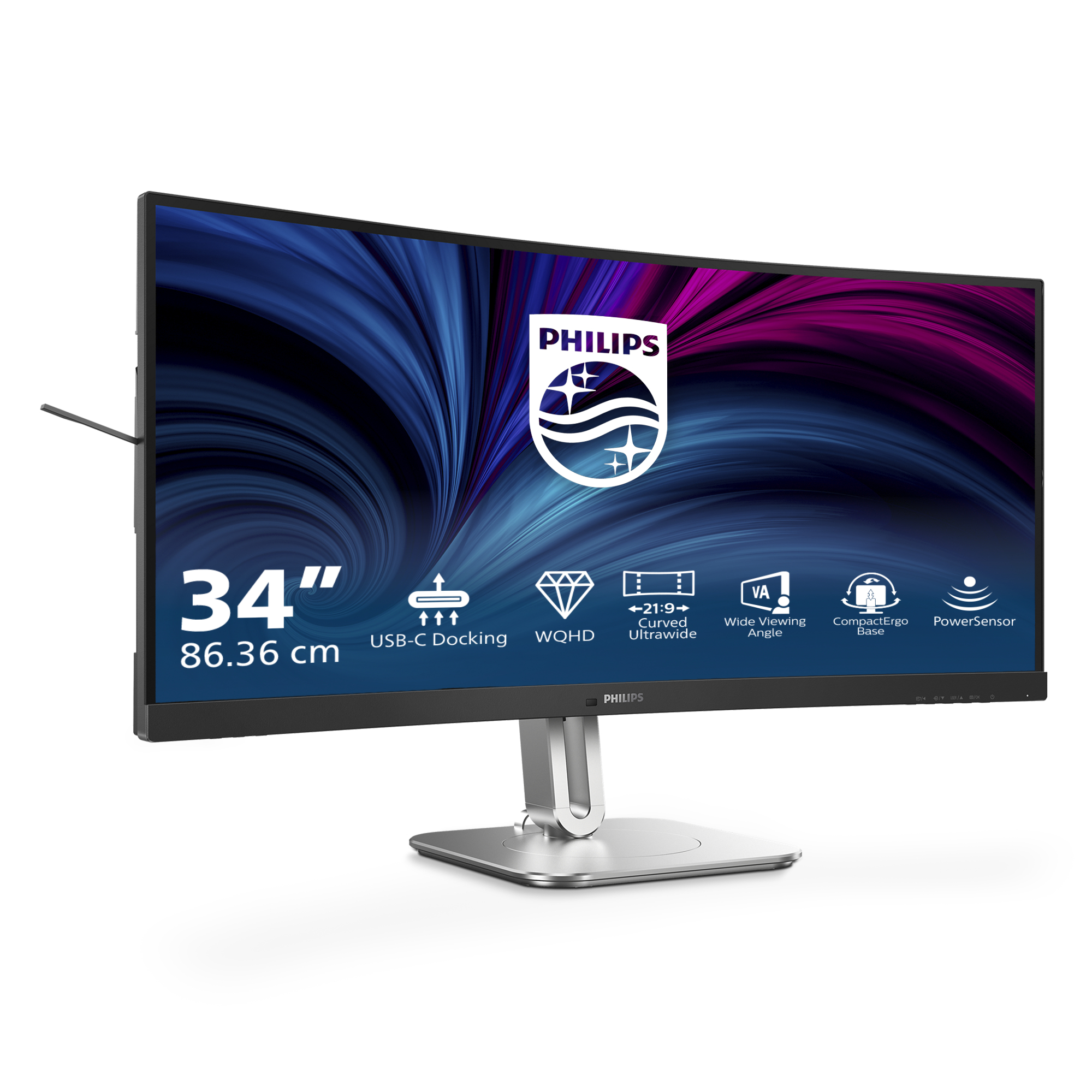 Philips 5000 series 34B2U5600C/00 computer monitor 86,4 cm (34") 3440 x 1440 Pixels Dual QHD LCD Grijs - Afbeelding 8