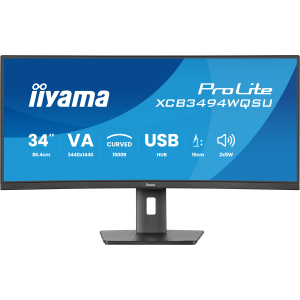 iiyama ProLite XCB3494WQSU-B1 computer monitor 86,4 cm (34") 3440 x 1440 Pixels UltraWide Quad HD LED Zwart