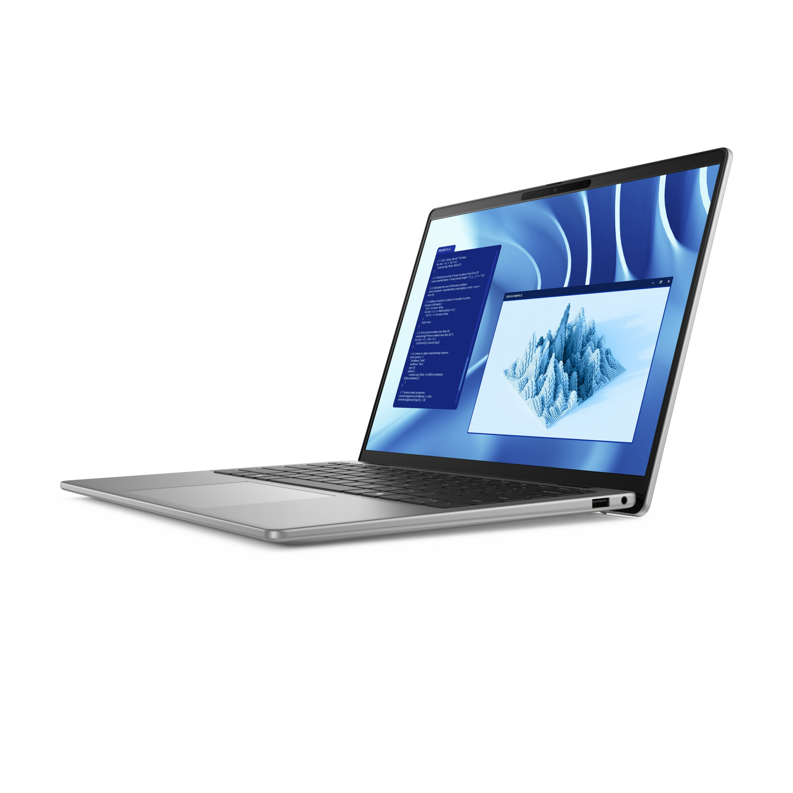 DELL Latitude 7455 Qualcomm Snapdragon X1P-64-100 Laptop 35,6 cm (14") Touchscreen Quad HD+ 16 GB LPDDR5x-SDRAM 512 GB SSD Wi-Fi 7 (802.11be) Windows 11 Pro Grijs - Afbeelding 3