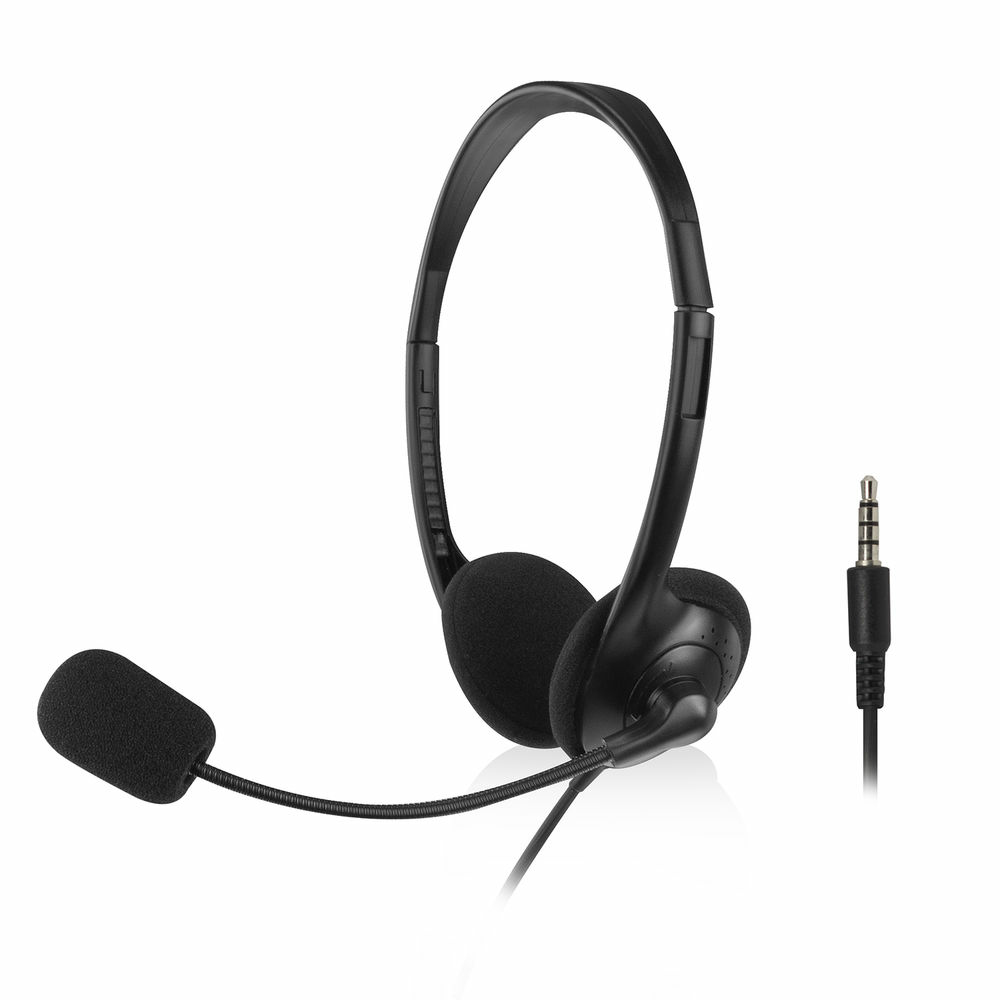 ACT AC9330 | On-Ear Headset met Mircofoon | Zwart