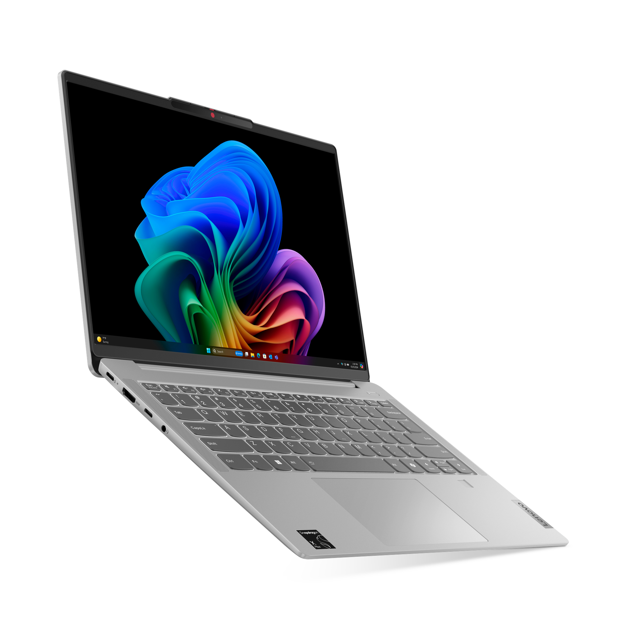 Lenovo IdeaPad Slim 5 14Q8X9 Copilot+ PC Qualcomm Snapdragon X1P-42-100 Laptop 35,6 cm (14") WUXGA 16 GB LPDDR5x-SDRAM 1 TB SSD Wi-Fi 7 (802.11be) Windows 11 Home Duits Grijs - Afbeelding 12
