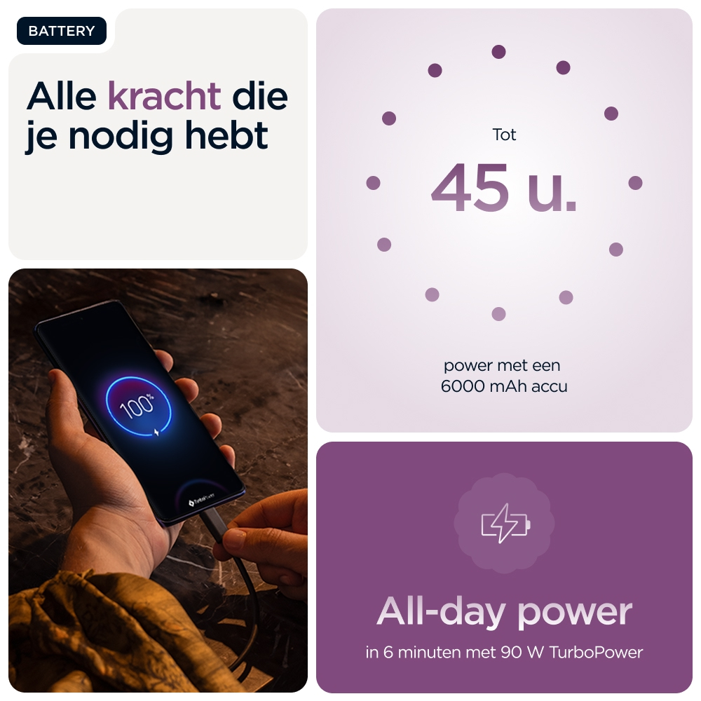 Motorola edge 60 pro 16,9 cm (6.67") Dual SIM Android 15 5G USB Type-C 12 GB 512 GB 6000 mAh Paars - Afbeelding 4