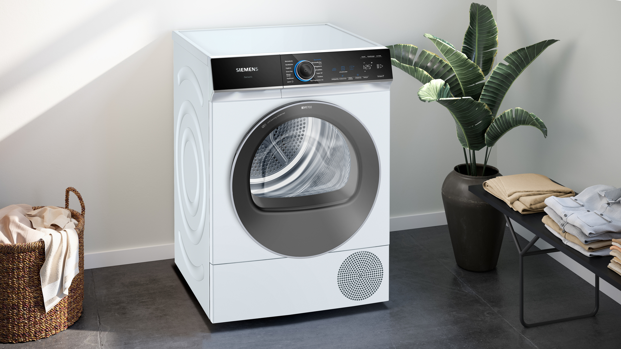Siemens iQ700 WQ45B2B40 wasdroger Vrijstaand Voorbelading 9 kg A+++ Wit - Afbeelding 5