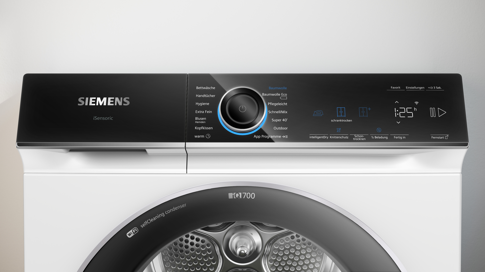 Siemens iQ700 WQ45B2B40 wasdroger Vrijstaand Voorbelading 9 kg A+++ Wit - Afbeelding 2