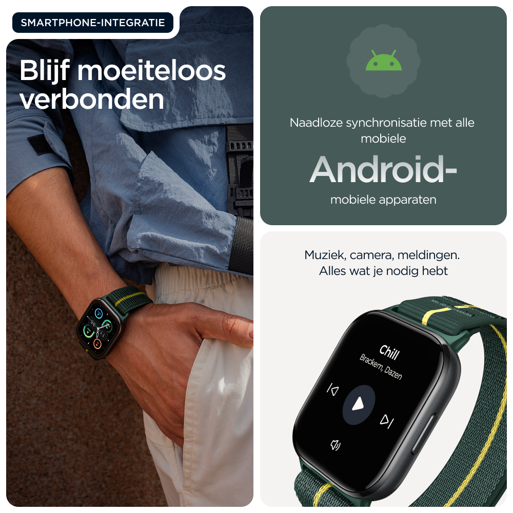 Motorola moto watch fit 4,83 cm (1.9") OLED 44.5 mm Digitaal Touchscreen Groen, Grijs GPS - Afbeelding 3