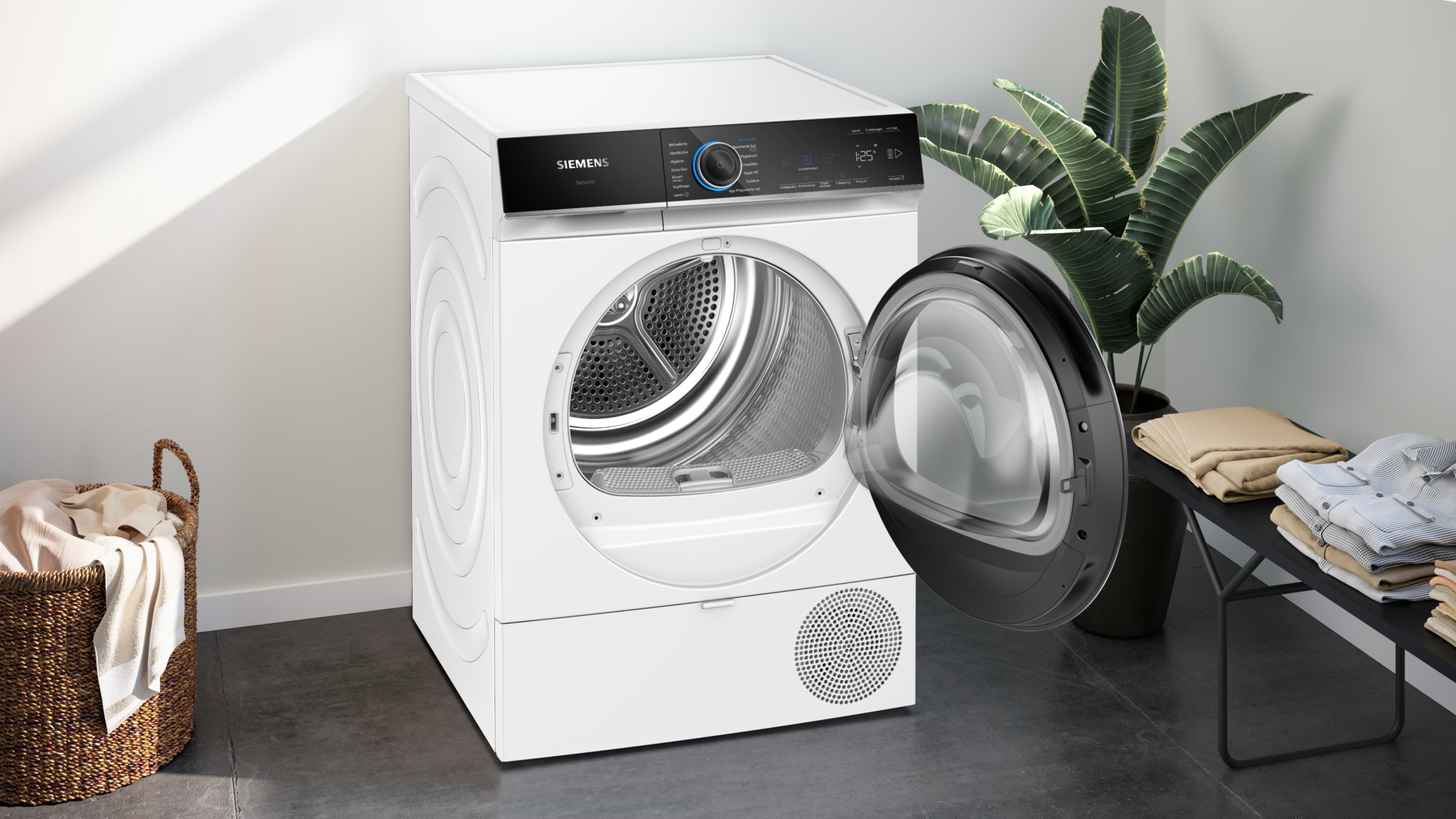 Siemens iQ700 WQ45B2B40 wasdroger Vrijstaand Voorbelading 9 kg A+++ Wit - Afbeelding 4