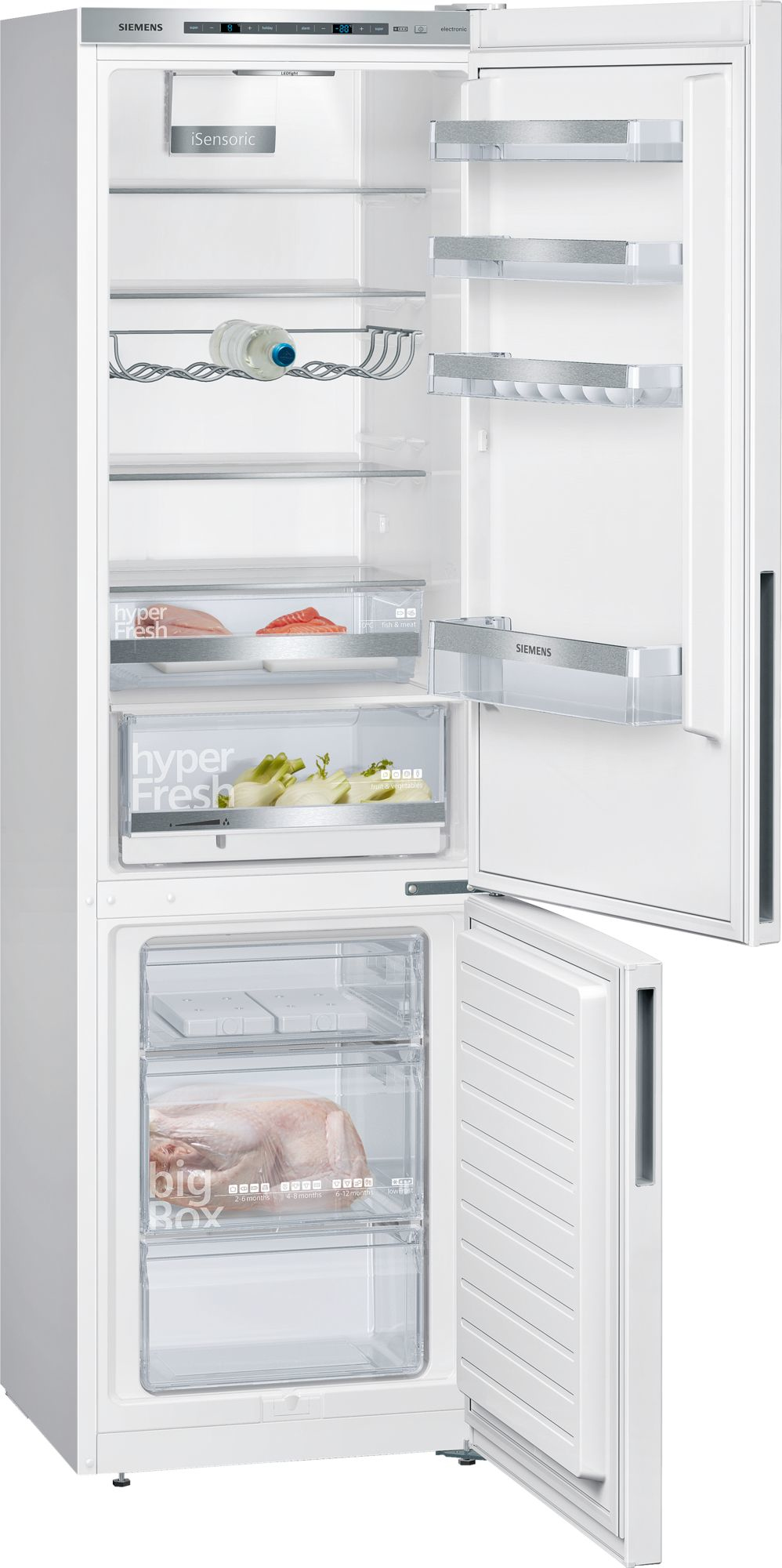 Siemens iQ500 KG39EAWCA koel-vriescombinatie Vrijstaand 343 l C Wit - Afbeelding 2