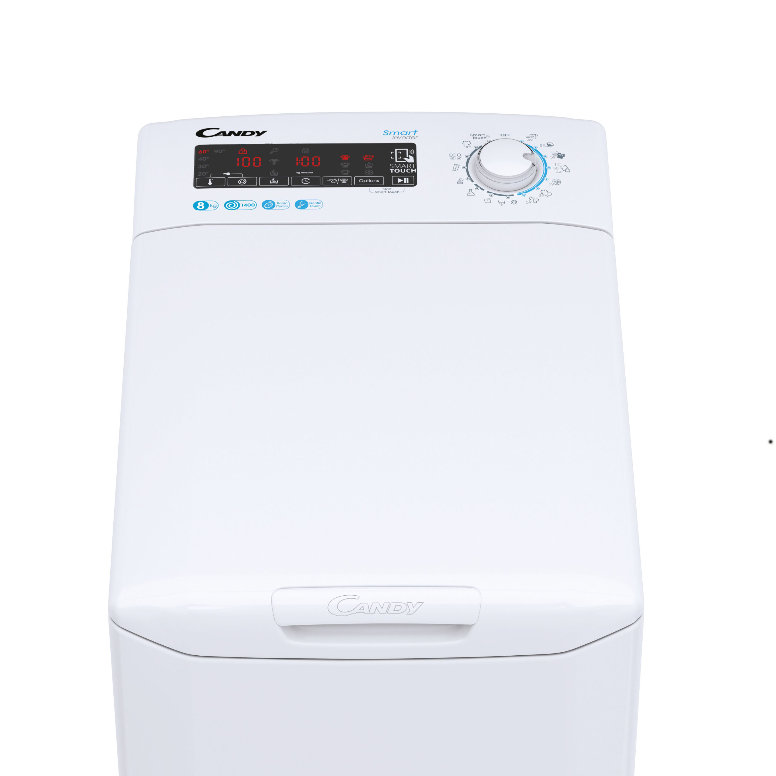 Candy Smart Inverter CSTG 48TME/1-S wasmachine Bovenbelading 8 kg 1400 RPM Wit - Afbeelding 13