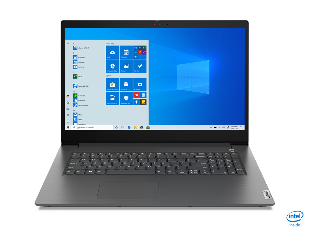 Lenovo V17 IIL Intel® Core™ i5 i5-1035G1 Laptop 43,9 cm (17.3") Full HD 8 GB DDR4-SDRAM 512 GB SSD NVIDIA GeForce MX330 Wi-Fi 6 (802.11ax) Windows 10 Pro Engels Grijs