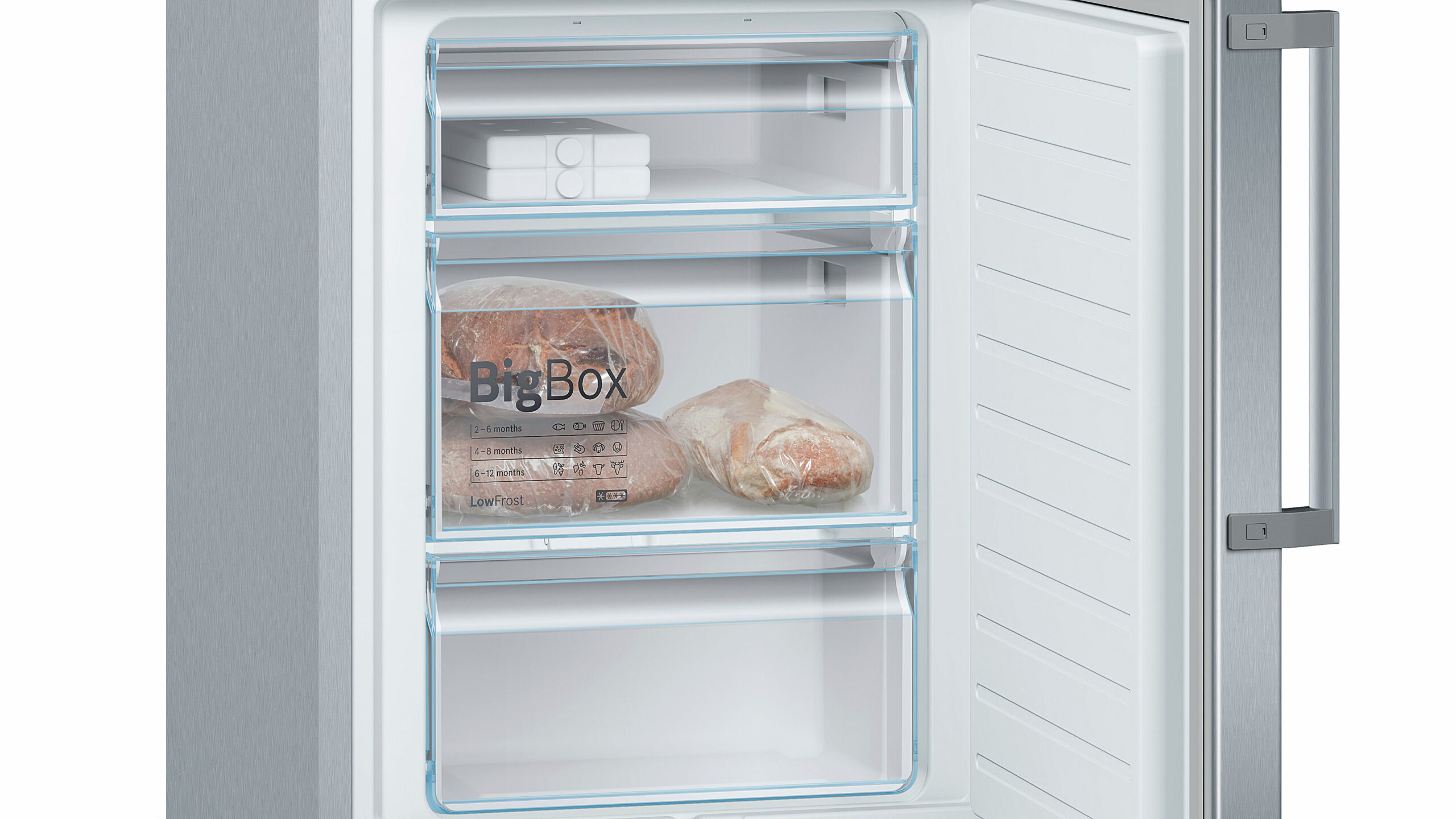 Bosch Serie 6 KGE398IBP koel-vriescombinatie Vrijstaand 343 l B Roestvrijstaal - Afbeelding 4