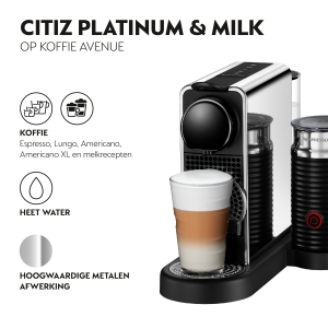 Krups NES CITIZ PLATINUM & MILK XN630D Nespresso CitiZ Platinum & Milk XN630D RVS