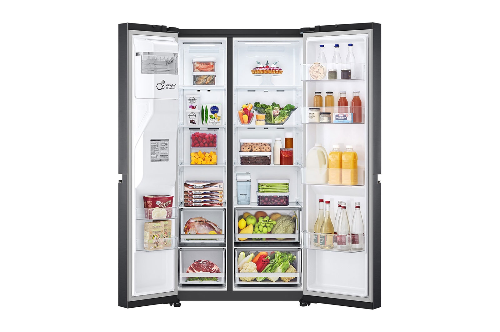 LG GSLV71MCTE amerikaanse koelkast Vrijstaand 635 l E Zwart - Afbeelding 2