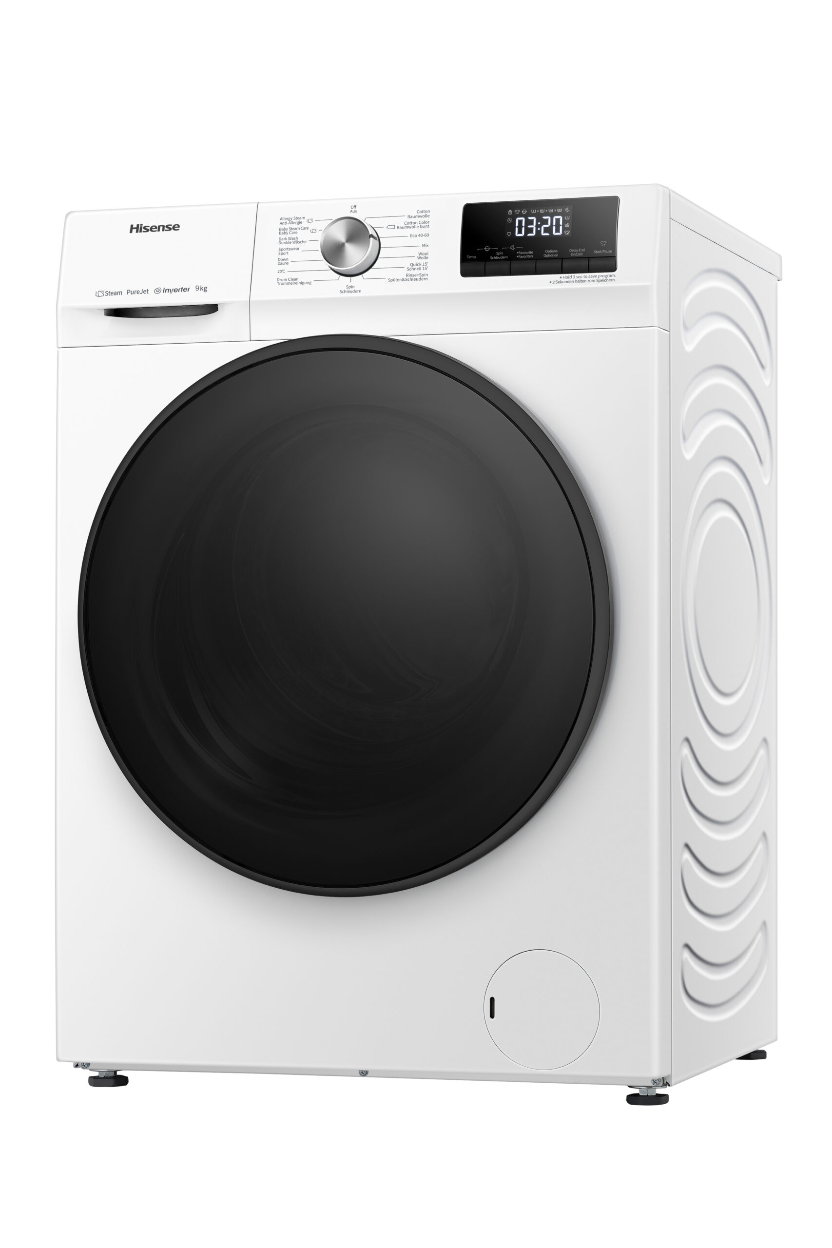Hisense WFQA9014EVJM wasmachine Voorbelading 9 kg 1400 RPM Wit - Afbeelding 3