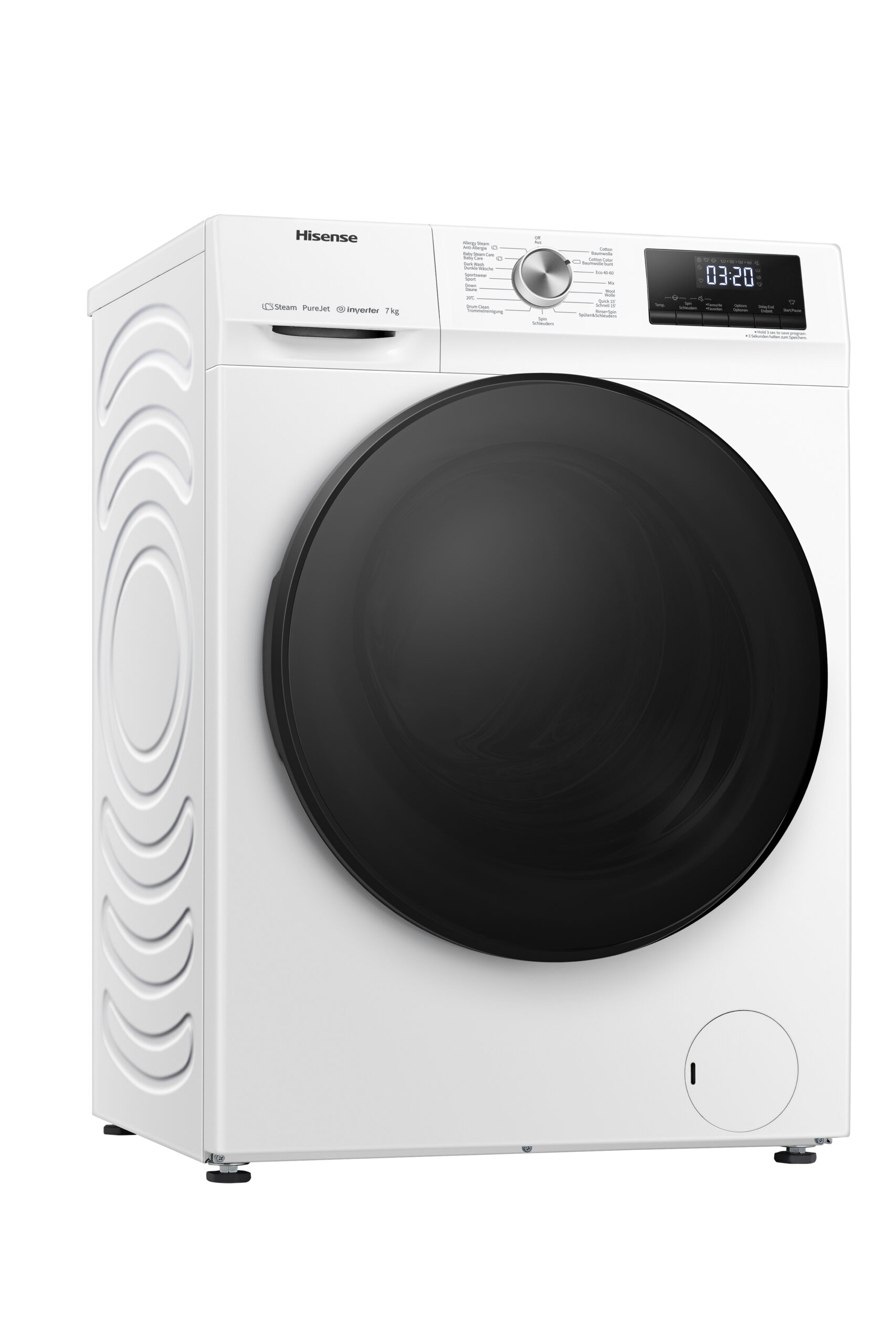 Hisense WFQA7014EVJM wasmachine Voorbelading 7 kg 1400 RPM Wit - Afbeelding 2