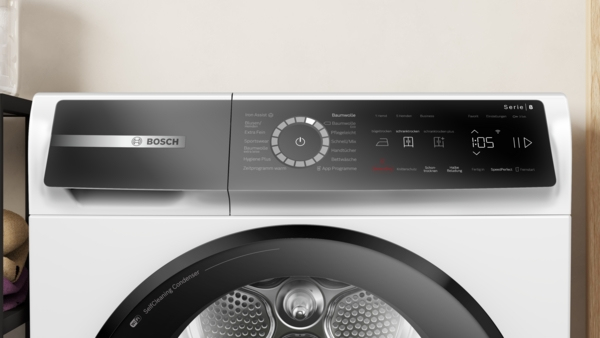 Bosch Serie 8 WQB246C40 wasdroger Vrijstaand Voorbelading 9 kg A+++ Wit - Afbeelding 3