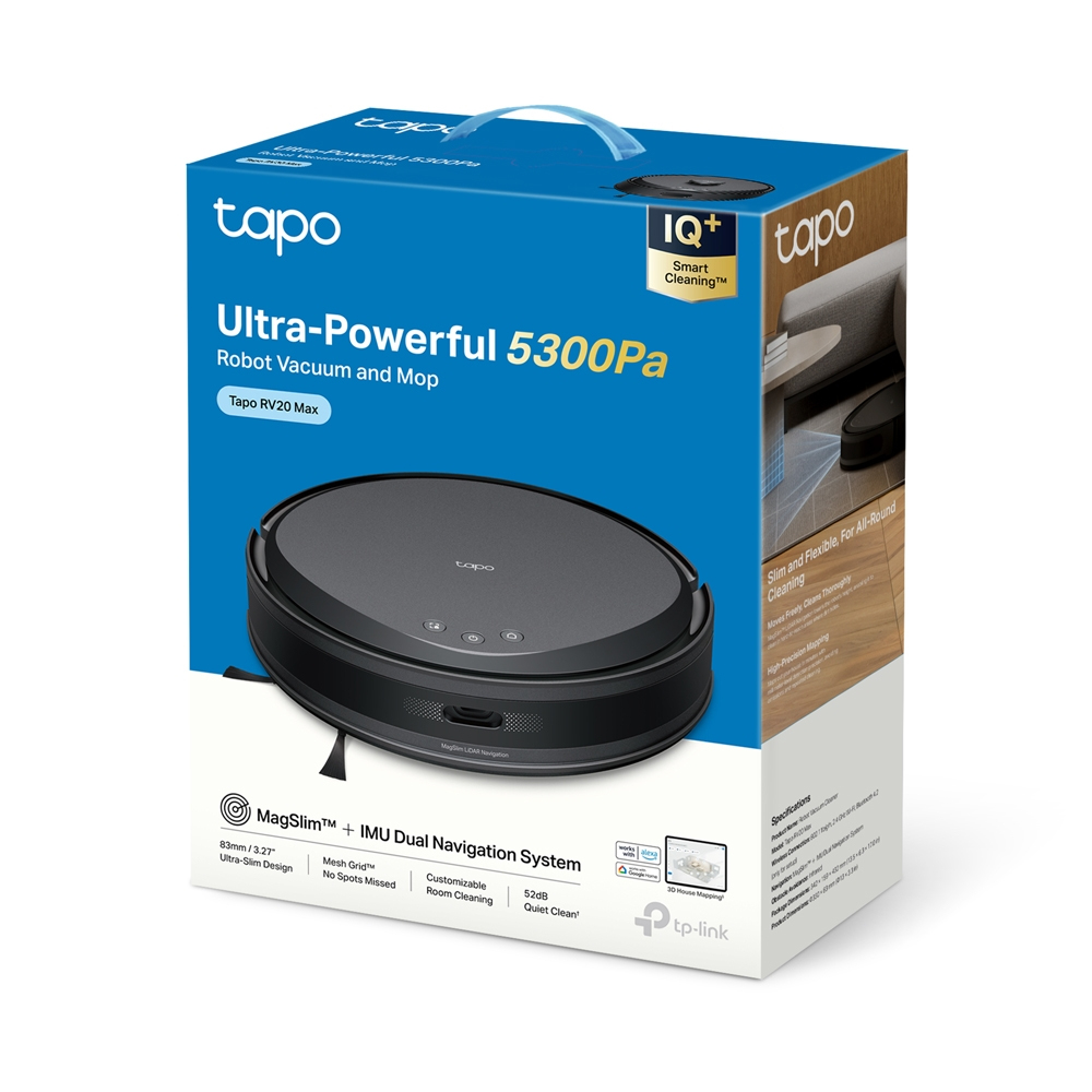 TP-Link Tapo RV20 Max 0,3 l Zakloos Zwart - Afbeelding 5