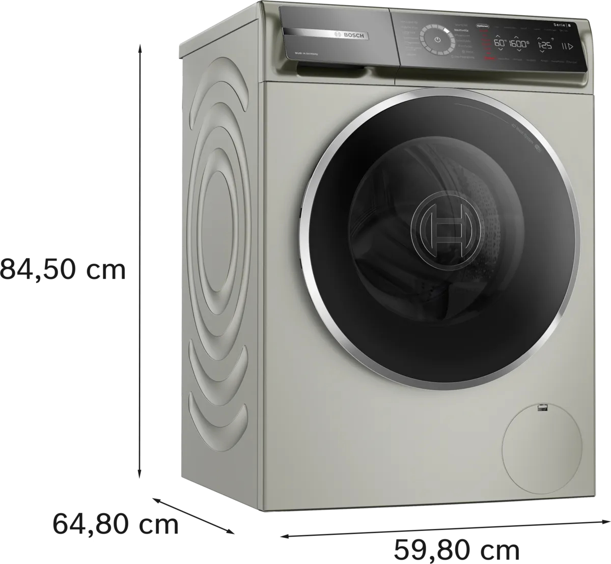 Bosch WGB2560X1 wasmachine Voorbelading 10 kg 1600 RPM Zilver - Afbeelding 5