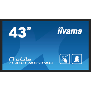 iiyama TF4339AS-B1AG beeldkrant Digitale signage flatscreen 108 cm (42.5") LED 500 cd/m² 4K Ultra HD Zwart Touchscreen Type processor Android 24/7