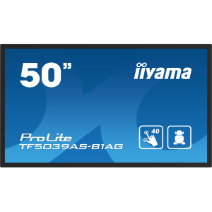 iiyama TF5039AS-B1AG beeldkrant Digitale signage flatscreen 125,7 cm (49.5") LED 500 cd/m² 4K Ultra HD Zwart Touchscreen Type processor Android 24/7