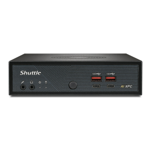Shuttle Slim AI PC DN11H7 Intel Core Ultra 7 155H, Intel Arc graphics, 2xHDMI, 2x DP, 4x 2.5 Gbit LAN, VESA, 24/7 permanent gebruik
