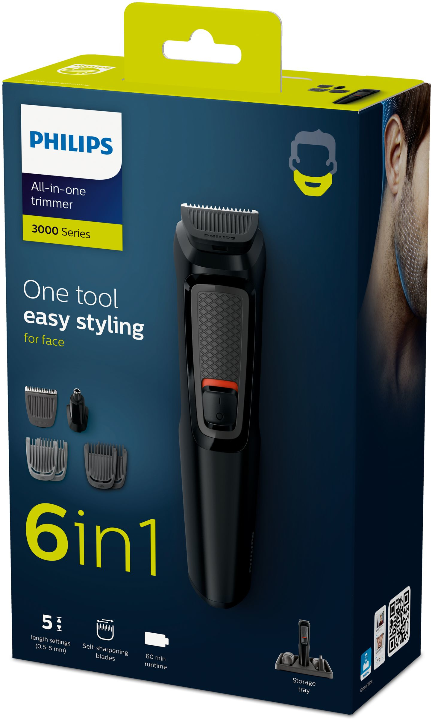 Philips MULTIGROOM Series 3000 MG3711/15 scheer-, knip- en trimapparaat Zwart Nikkel-Metaalhydride (NiMH) - Afbeelding 2