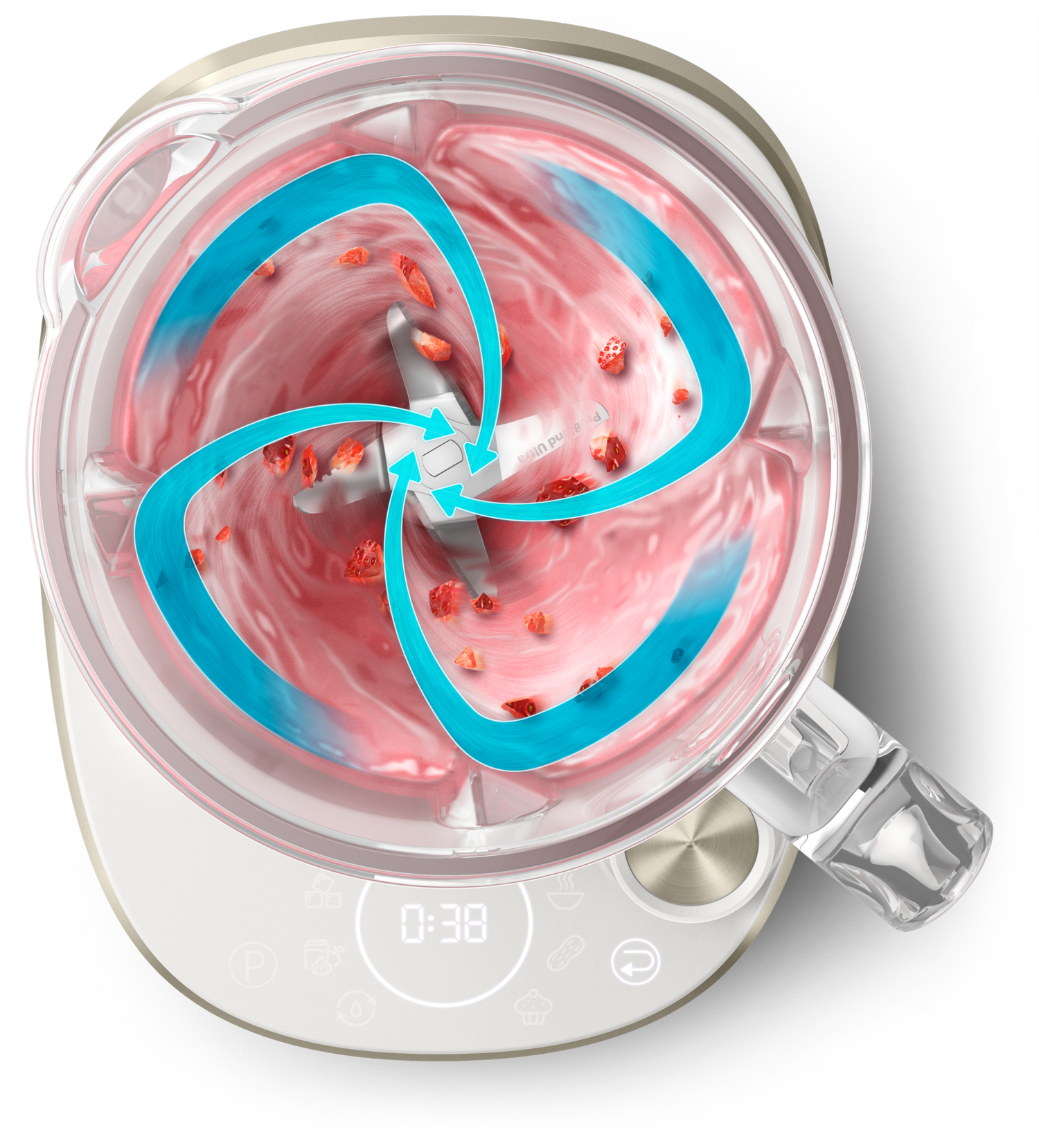 Philips 7000 series HR3760/01 blender 2 l Blender voor op aanrecht 1500 W Roestvrijstaal, Wit - Afbeelding 11