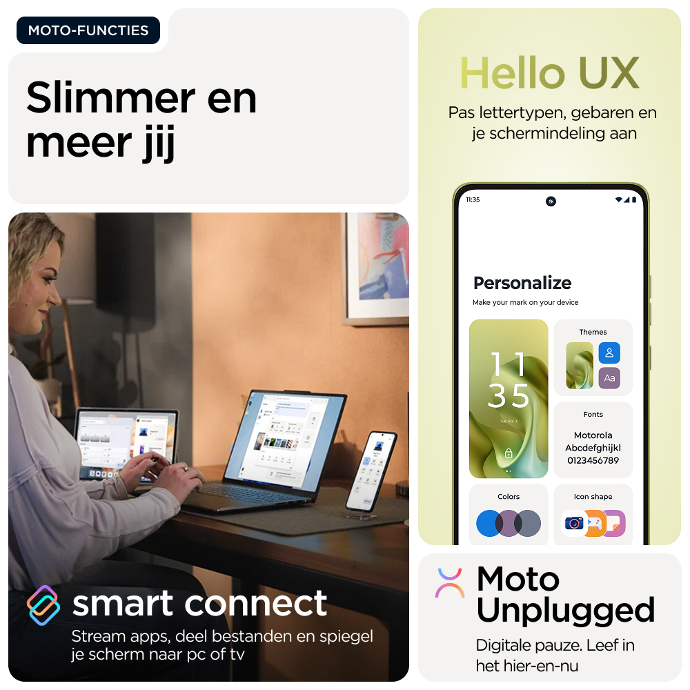 Motorola moto g86 power 5G 16,9 cm (6.67") Dual SIM Android 15 USB Type-C 12 GB 256 GB 6720 mAh Groen - Afbeelding 6