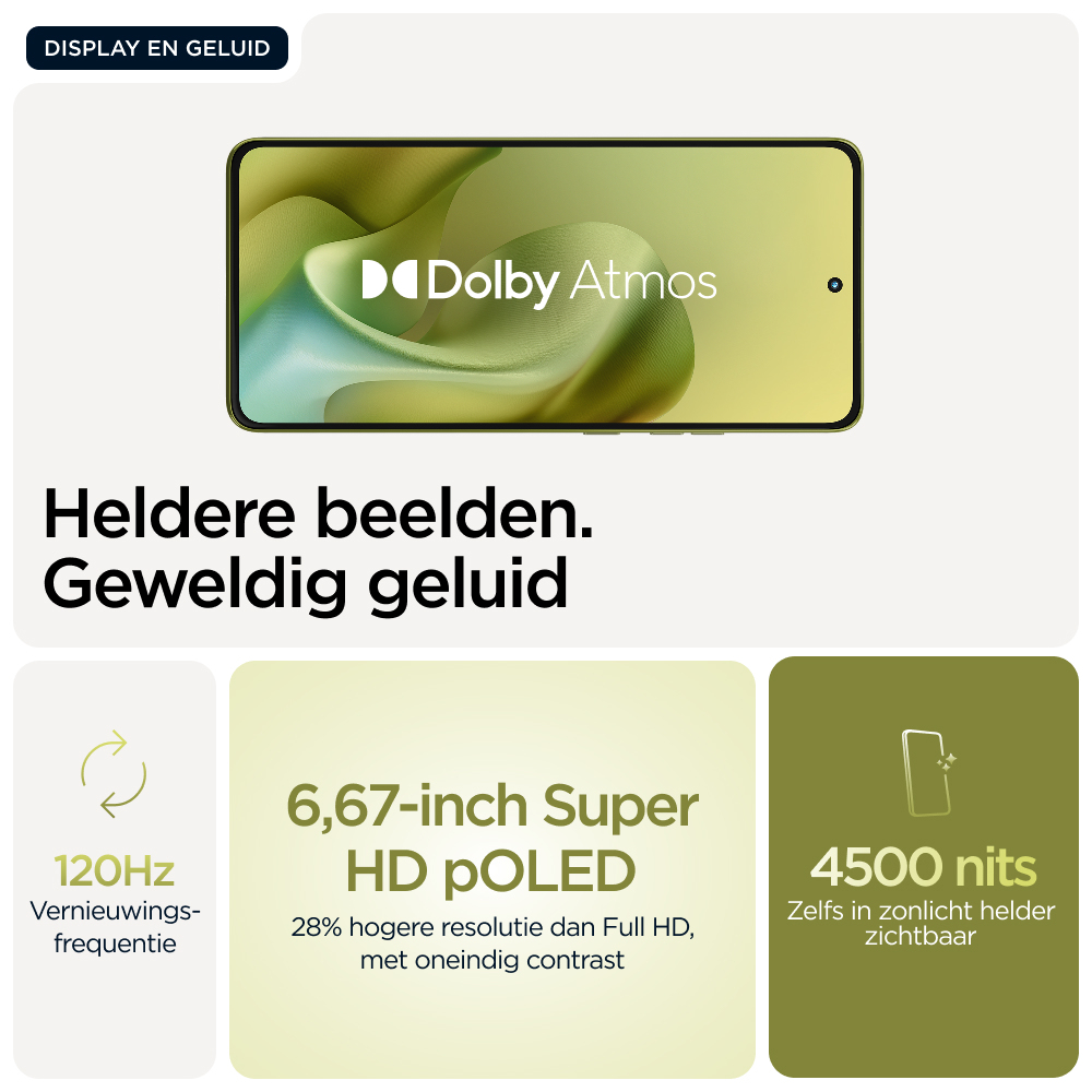 Motorola moto g86 power 5G 16,9 cm (6.67") Dual SIM Android 15 USB Type-C 12 GB 256 GB 6720 mAh Groen - Afbeelding 3