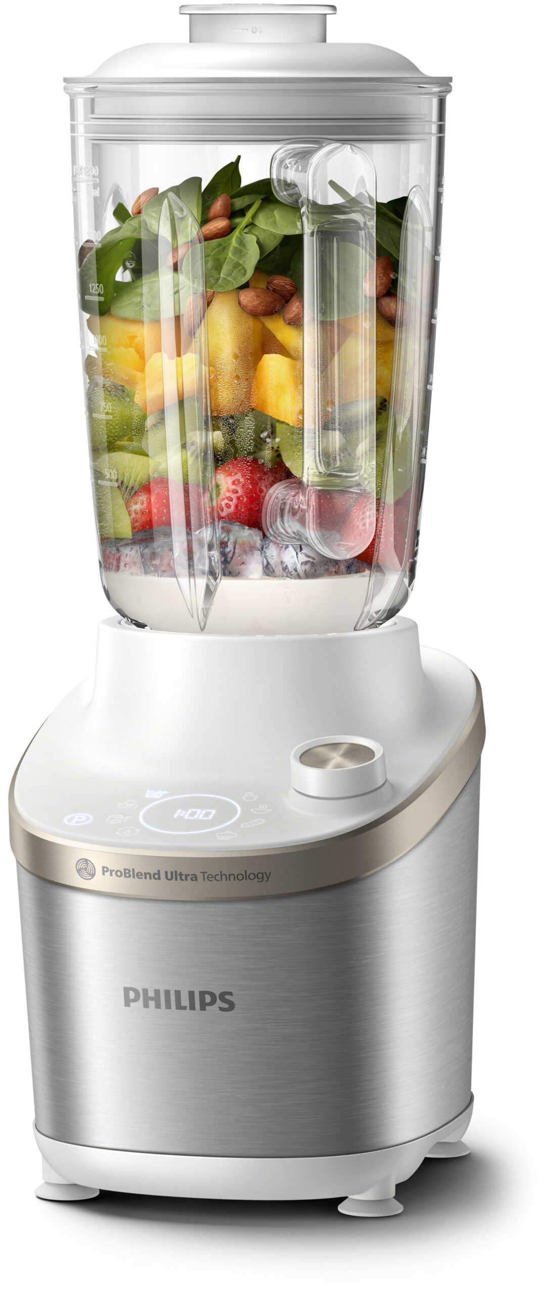 Philips 7000 series HR3760/01 blender 2 l Blender voor op aanrecht 1500 W Roestvrijstaal, Wit - Afbeelding 14