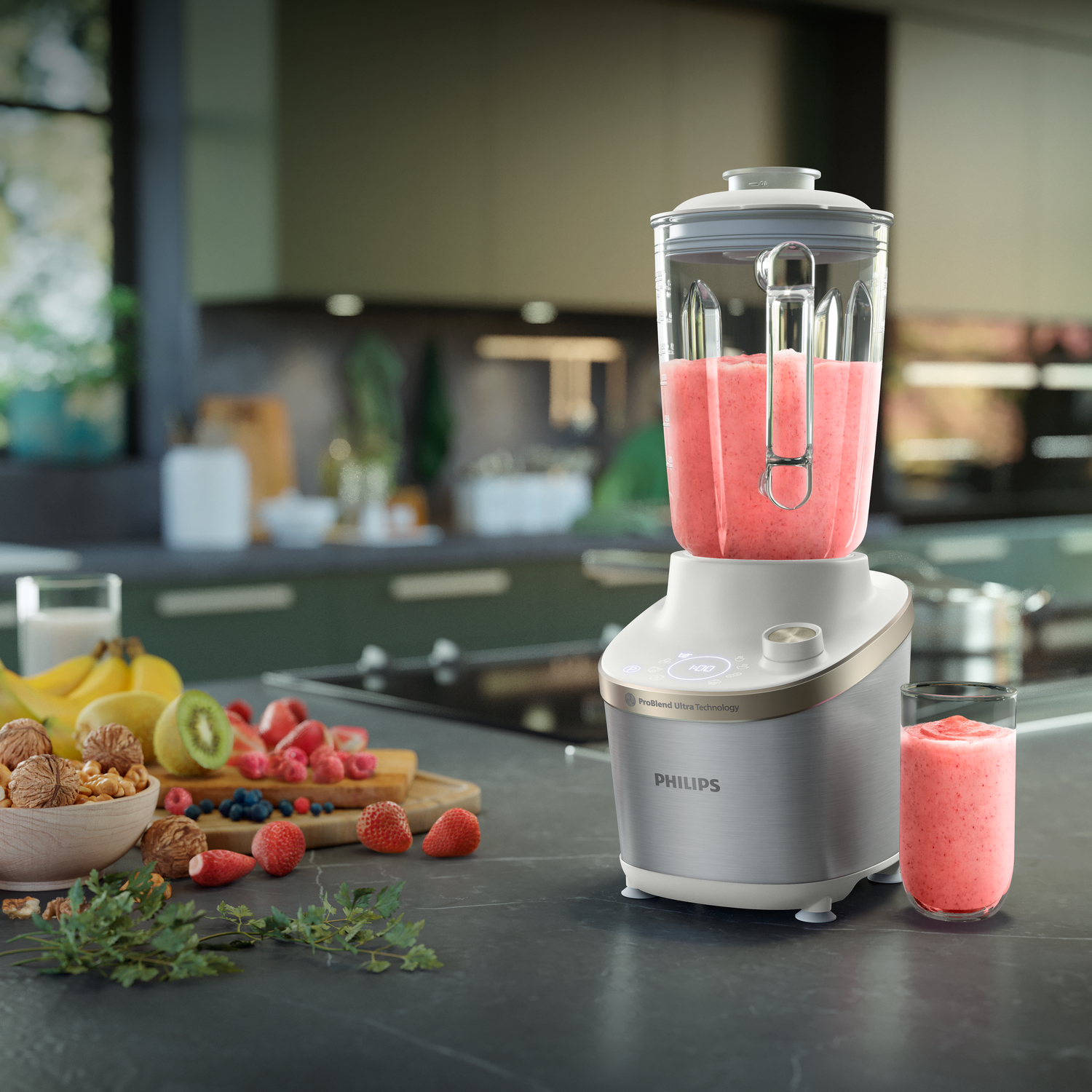 Philips 7000 series HR3760/01 blender 2 l Blender voor op aanrecht 1500 W Roestvrijstaal, Wit - Afbeelding 7