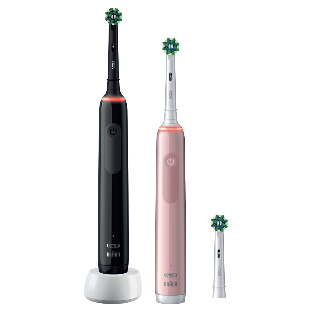 Oral-B Pro 3 3900N Gift Edition Volwassene Roterende-oscillerende tandenborstel Zwart, Roze - Afbeelding 2