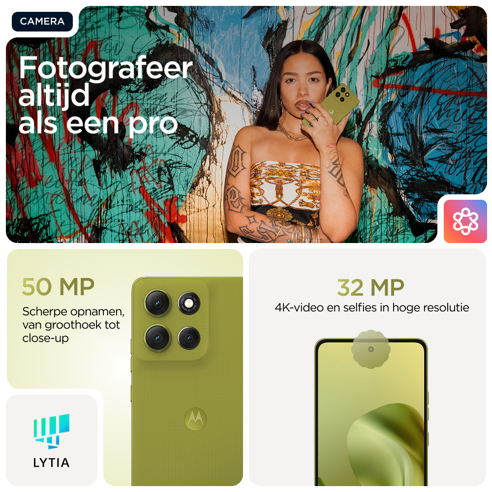 Motorola moto g86 power 5G 16,9 cm (6.67") Dual SIM Android 15 USB Type-C 12 GB 256 GB 6720 mAh Groen - Afbeelding 4