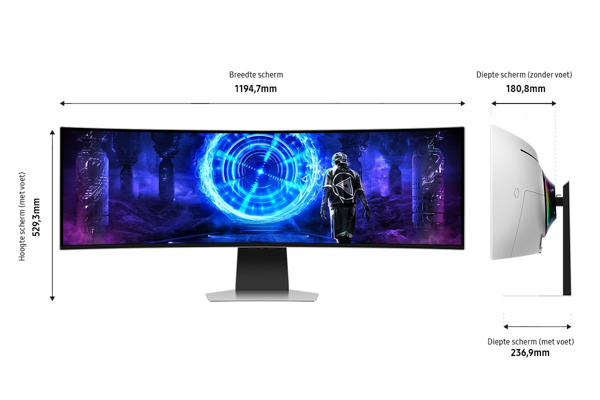 SAMSUNG Odyssey OLED G9 S49DG950SU - 49 inch - 5120 x 1440 pixels (DQHD) - Oled - Afbeelding 5