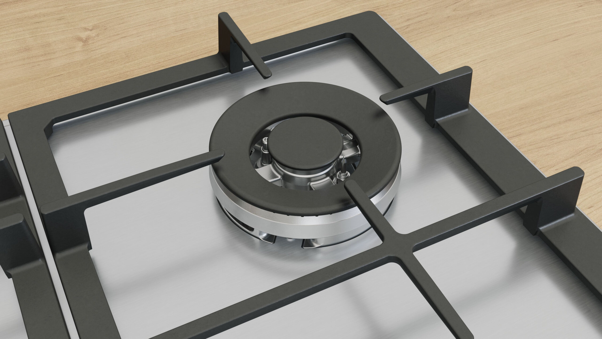 Bosch Serie 6 PCH6A5I90 kookplaat Roestvrijstaal Ingebouwd 60 cm Gaskookplaat 4 zone(s) - Afbeelding 3