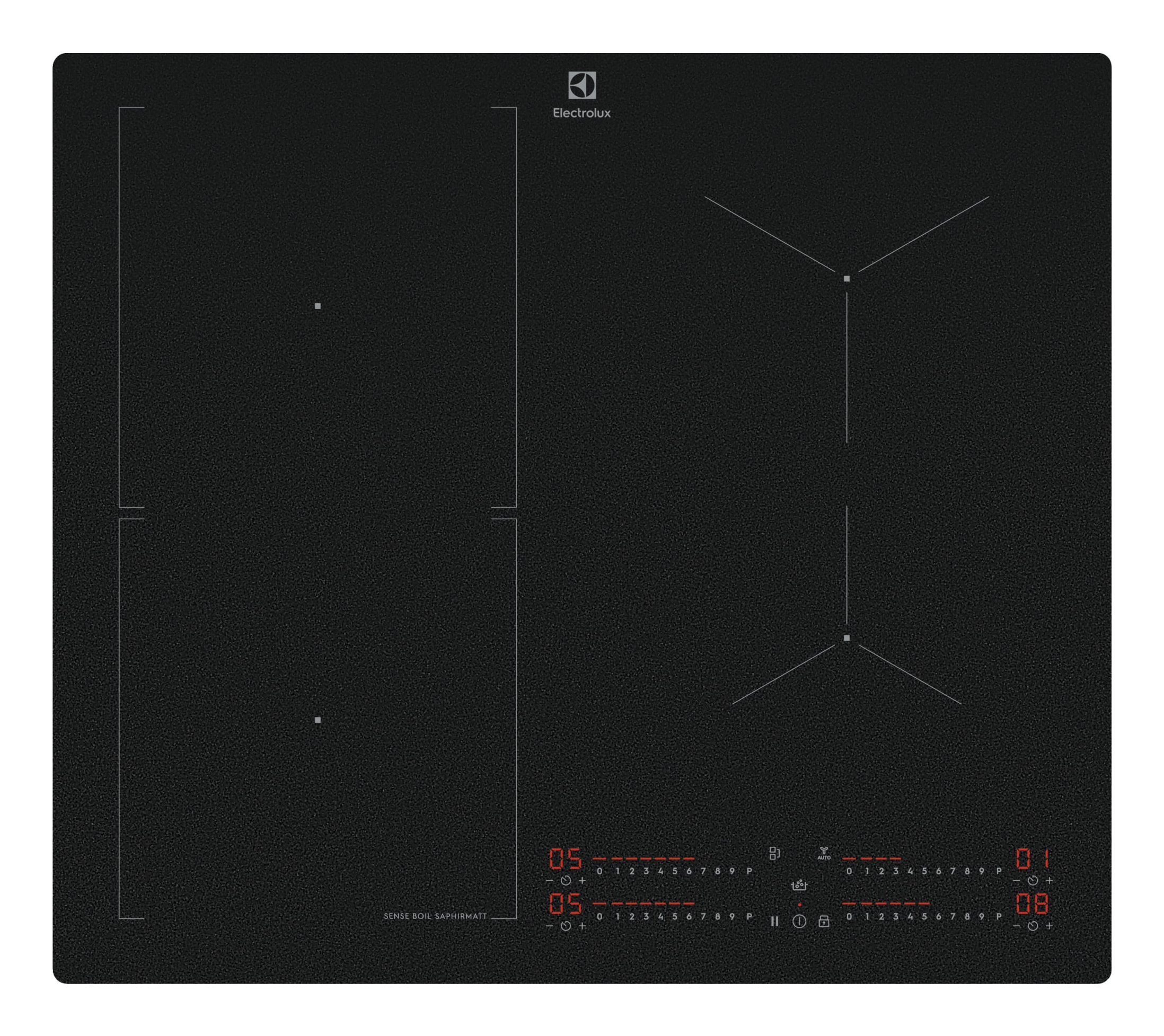 Electrolux Serie 700 EIS62453IZ Zwart Ingebouwd 60 cm Inductiekookplaat zones 4 zone(s)