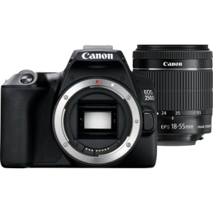 Canon EOS 250D + EF-S 18-55mm f/3.5-5.6 III SLR camerakit 24,1 MP CMOS 6000 x 4000 Pixels Zwart