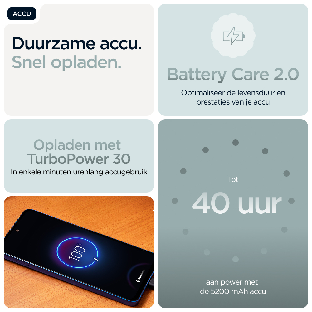 Motorola moto g56 5G 17,1 cm (6.72") Hybride Dual SIM Android 15 USB Type-C 8 GB 256 GB 5200 mAh Grijs - Afbeelding 5