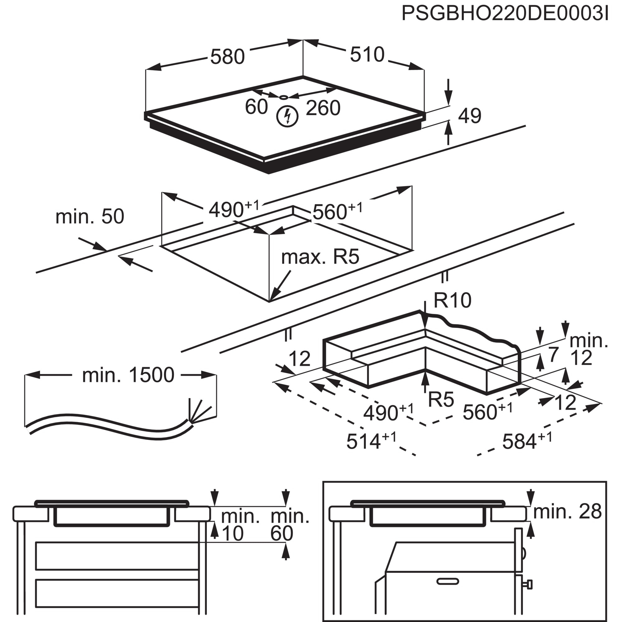 Electrolux Serie 700 EIS62453IZ Zwart Ingebouwd 60 cm Inductiekookplaat zones 4 zone(s) - Afbeelding 9
