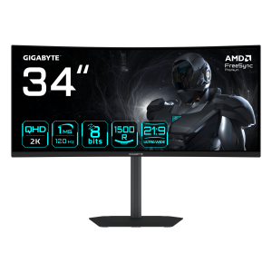GIGABYTE GS34WQCA EK computer monitor 86,4 cm (34") 3440 x 1440 Pixels Wide Quad HD LCD Zwart