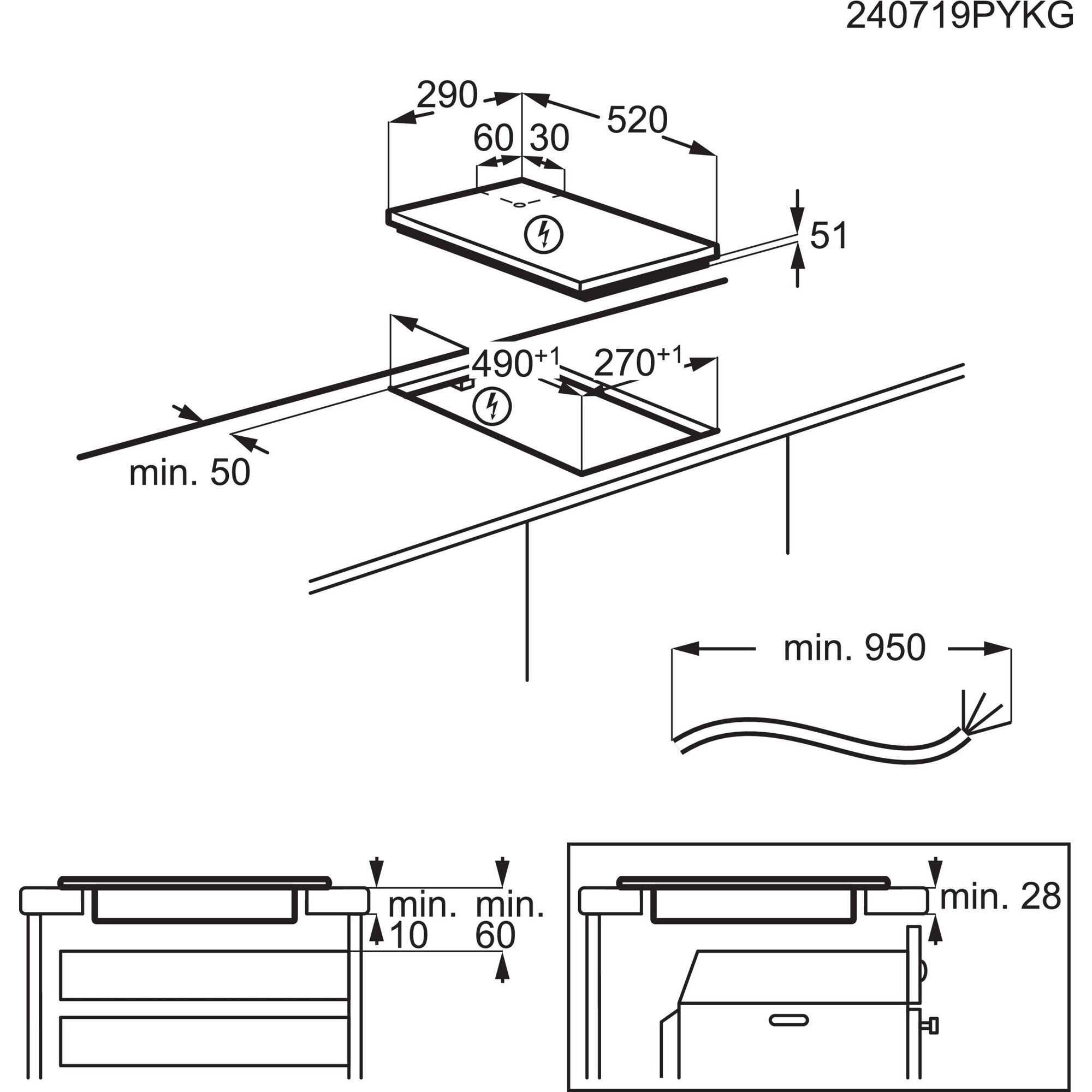 Electrolux Serie 300 LIT30231C Zwart Ingebouwd 29 cm Inductiekookplaat zones 2 zone(s) - Afbeelding 11